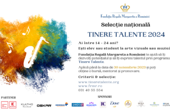 Fundația Regală Margareta a României lansează selecția națională pentru Bursele Tinere Talente 2024 – „frmr.ro”