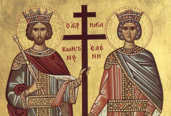 Sfinții Mari Împărați, întocmai cu Apostolii, Constantin și mama sa Elena
