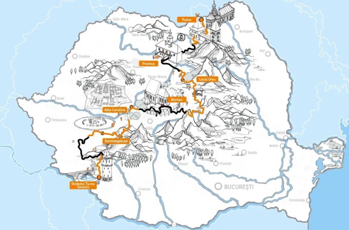 World’s Greatest Places 2024: Via Transilvanica (Romania) – ”Time Magazine” harta via transilvanica