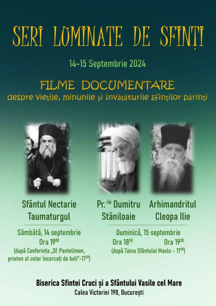 seri luminate de sfinti - filme documentare - anunt