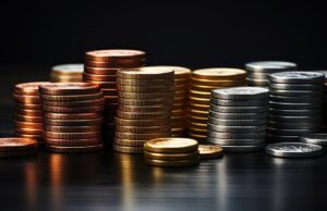 Salariul minim brut pe economie va crește la 4050 lei de la începutul anului 2025 coins arranged