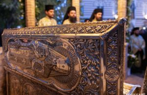 Moaștele Sf. Nectarie au fost scoase spre închinare la Mănăstirea Radu Vodă din Capitală procesiune moaste sfantul ierarh nectarie, hram 2024