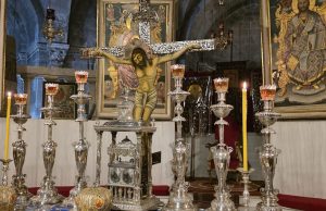 Preasfințitul Părinte Teofil Trotușanul a săvârșit Sfânta Liturghie la Sfântul Mormânt din Ierusalim